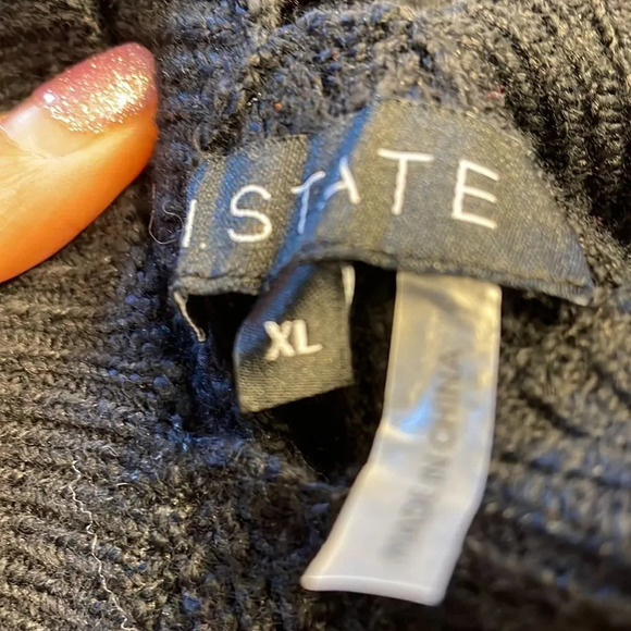 Nwt I.State woman’s off the shoulder black sweater - Picture 6 of 8